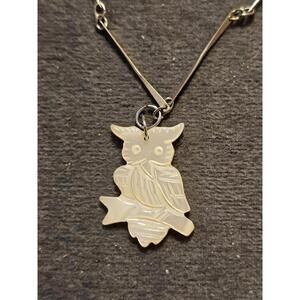 Mother Of Pearl Owl Necklace